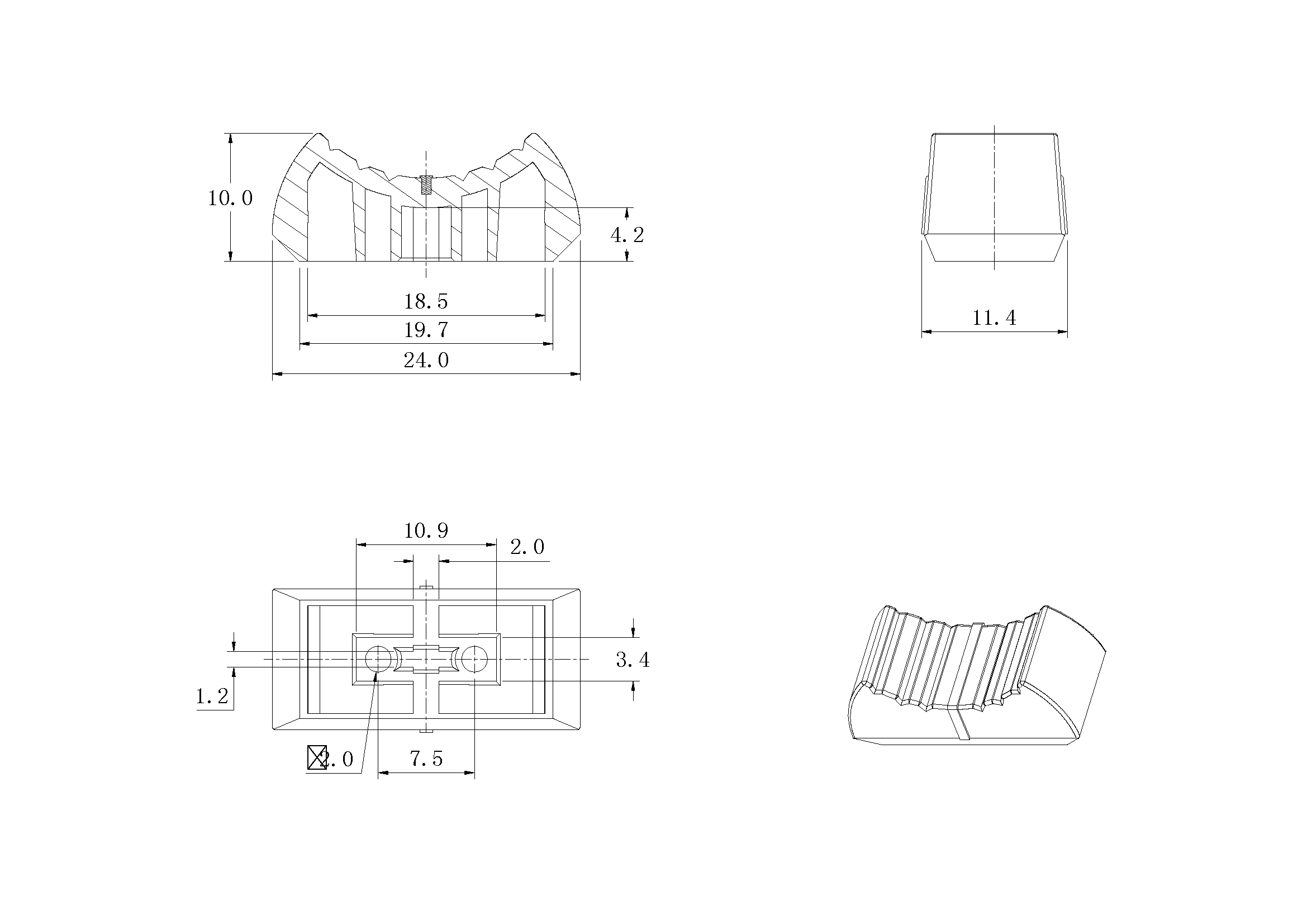 旋鈕|一體化卡塊|旋鈕鋁制|開關|按鍵|PEEK螺絲|PEI螺絲