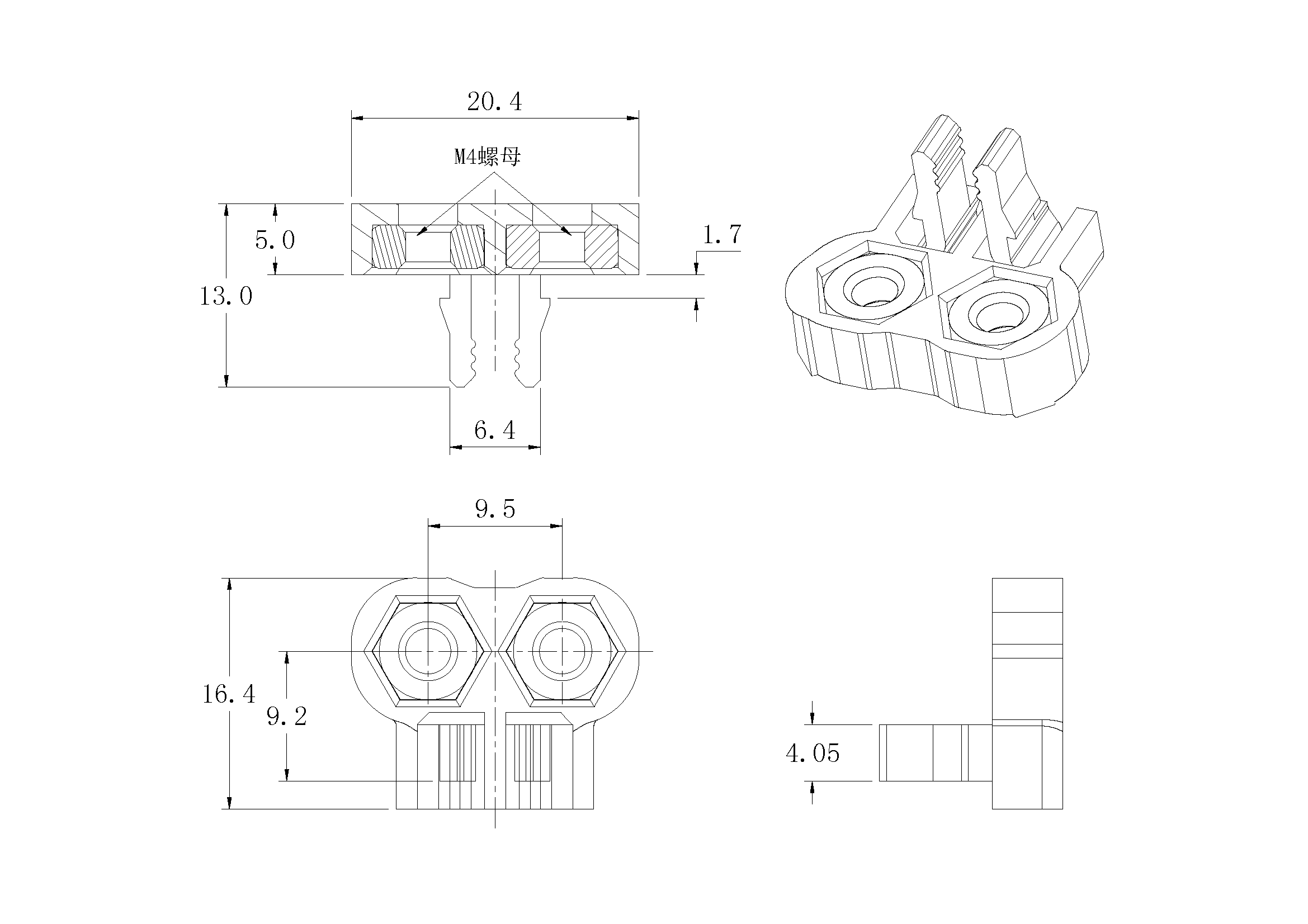 旋鈕|一體化卡塊|旋鈕鋁制|開關|按鍵|PEEK螺絲|PEI螺絲